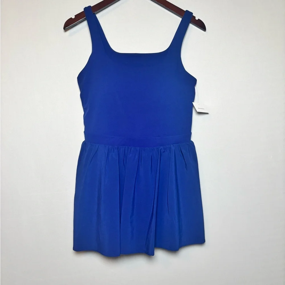 NWT JoyLab Women's Game Day Blue Open Back Flowy Active Romper Dress Size Medium - Picture 5 of 8